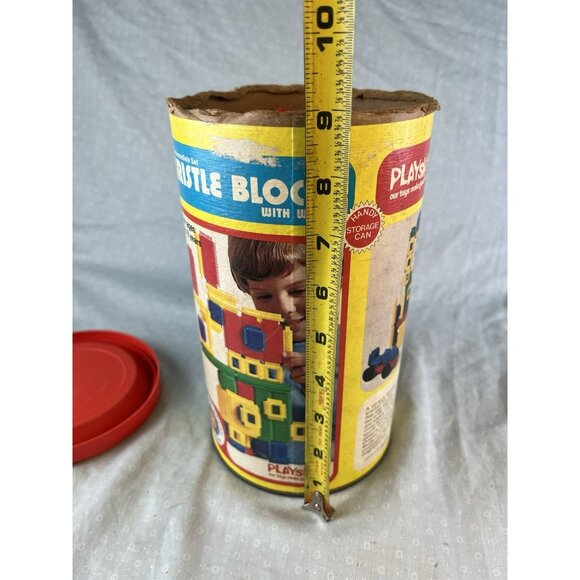 1976 Bristle Blocks Toy Set w/ Original Container + 6 Bristle Teddy Bears - Picture 3 of 11